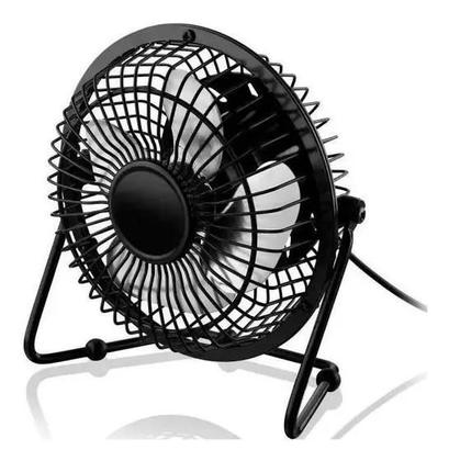 Imagem de Mini Ventilador Metálico USB  Pc PT MESA