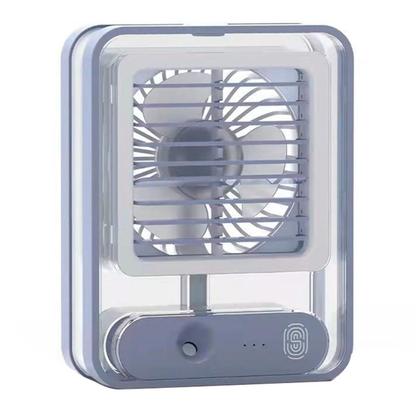 Imagem de Mini Ventilador Portátil 3 Velocidades LED Umidificador