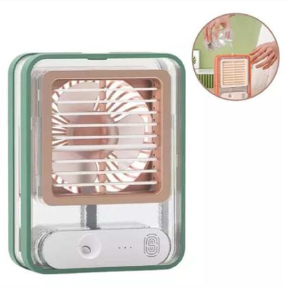 Imagem de Mini Ventilador Recarregável com Umidificação para Dormir Bem e com Conforto