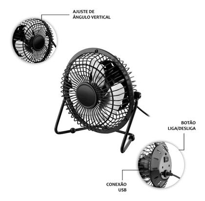 Imagem de Mini Ventilador Usb Computador Balcão Mesa Leve E Compacto
