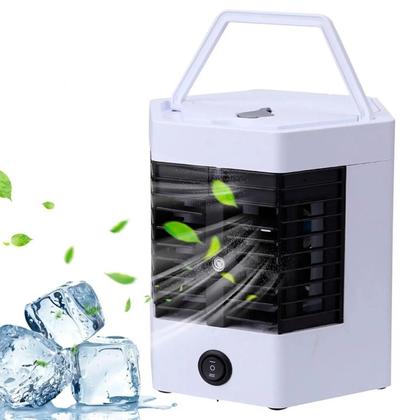 Imagem de Mini Ventilador Usb Portátil Com Luz Led E Umidificador