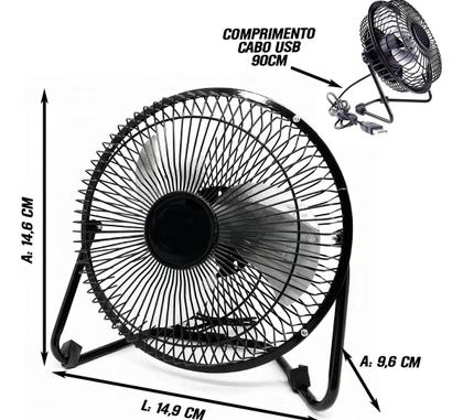 Imagem de Mini Ventilador Usb Portátil De Mesa Silencioso Articulável
