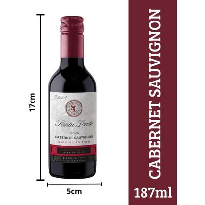 Imagem de Mini Vinho Tinto Chileno Santa Loreto Cabernet Sauvignon 187ml