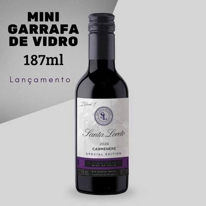 Imagem de Mini Vinho Tinto Chileno Santa Loreto Carmenere 187ml