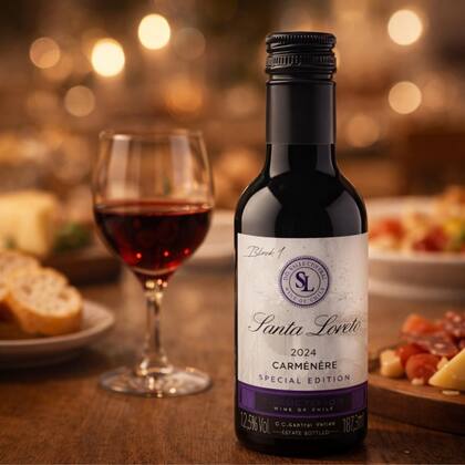 Imagem de Mini Vinho Tinto Chileno Santa Loreto Carmenere 187ml