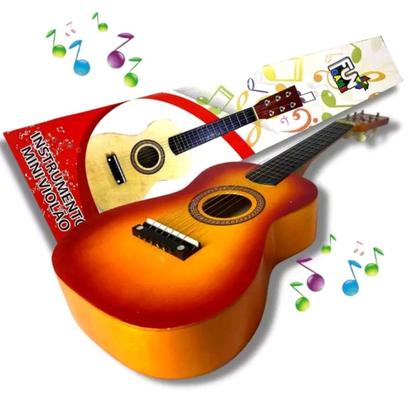 Imagem de Mini Violão Acústico Infantil Cordas Aço Brinquedo Criança