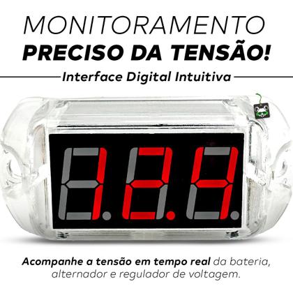 Imagem de Mini Voltímetro Automotivo 12v 24v Medidor Bateria Zendel