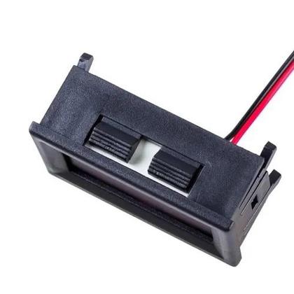 Imagem de Mini Voltímetro Digital Medidor Bateria 100V Remote 3 fios Moldura Fonte Chaveada 12v Som Automotivo