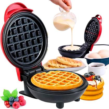 Imagem de Mini Waffle Máquina Antiaderente Perfeita Para Crianças 110V