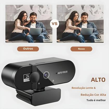 Imagem de Mini Webcam 4K 1080P Full HD - 2K com Microfone e Foco Automático