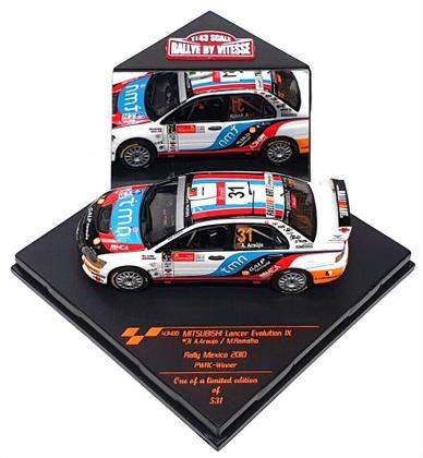 Miniatura 1/43 Lancer Evolution IX Rally 31 A.Araújo - VITESSE
