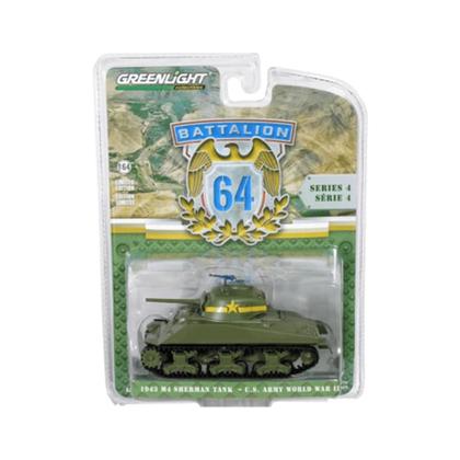 Imagem de Miniatura 1943 M4 Sherman Tank US Army WWII 1:64 Greenlight