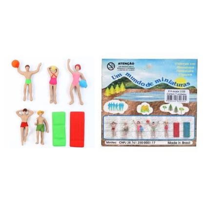 Imagem de Miniatura Banhistas 1/100 07 Peças Minitec 614