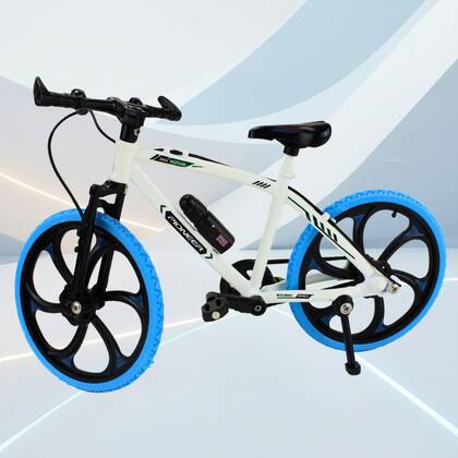 Imagem de Miniatura Bicicleta Metal 1:10 MTB Articulado Coleção 18cm - Branco