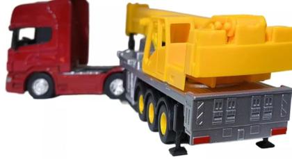 Imagem de Miniatura Caminhão Scania V8 R730 Trucado 6X2 Guindaste Escala 1/64