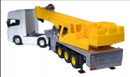 Imagem de Miniatura Caminhão Scania V8 R730 Trucado 6X2 Guindaste Escala 1/64