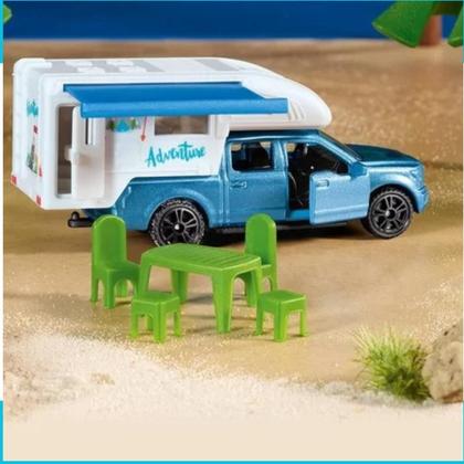 Imagem de Miniatura Camionete Ford F150 Pick Up Camper Com Trailer