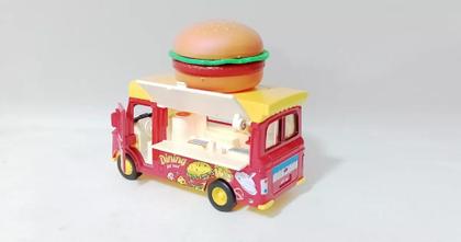 Imagem de Miniatura Carrinho Brinquedo Coleção Food Truck Som E Luz Hamburguer