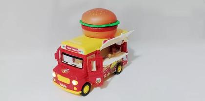 Imagem de Miniatura Carrinho Brinquedo Coleção Food Truck Som E Luz Hamburguer