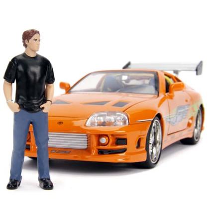 Imagem de Miniatura Carrinho Fast & Furious Brian & Toyota Supra escala 1:24 Jada - 801310307380