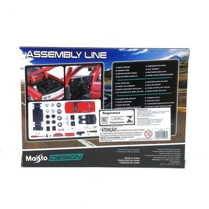 Imagem de Miniatura Carro 1971 Datsun 510 1/24 Kit De Montar Assembly Line Vermelho Maisto 39308