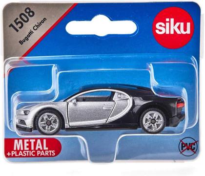 Imagem de Miniatura Carro Bugatti Chiron Siku Em Metal Pneus Em Borracha