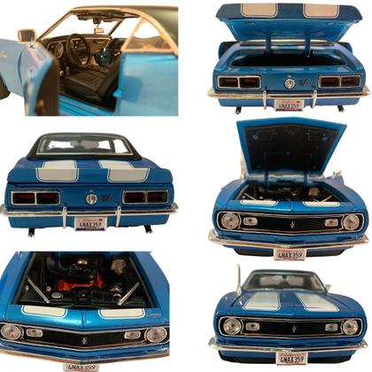 Miniatura Carro Chevrolet Camaro Z/28 1968 1/18 Azul Maisto 31685