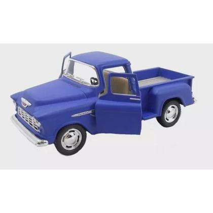 Imagem de Miniatura Carro Chevy Stepside Pick-up 1955 1/32 (Azul Fosco)