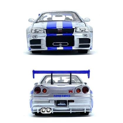 Miniatura Carro Nissan Skyline GT-R R34 Velozes e Furiosos 5 1/24