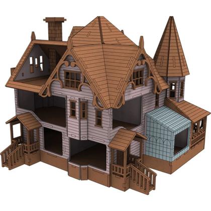 Imagem de Miniatura Casa Bonecas Pink Palace Coraline Quebra-Cabeça MDF