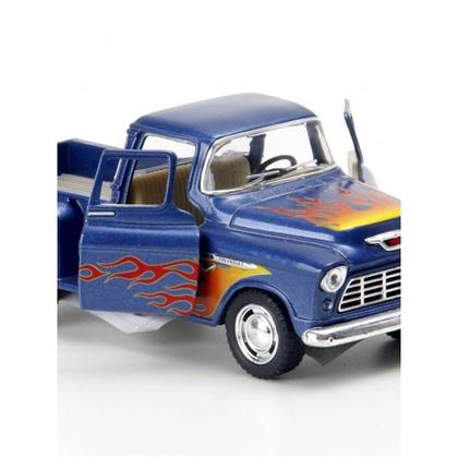 Imagem de Miniatura Chevy Stepside 1955 Kinsmart 1/38 Metal e Fricção Azul