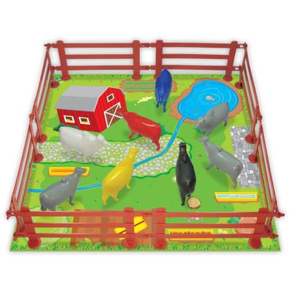 Imagem de Miniatura Colecionável Fazendinha 16 Peças com Cenário de Gramado