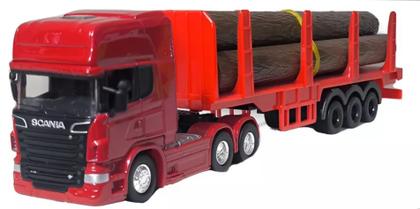 Imagem de Miniatura de caminhão Scania v8 r730 welly 1/64