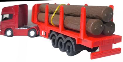 Imagem de Miniatura de caminhão Scania v8 r730 welly 1/64