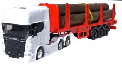 Imagem de Miniatura de caminhão Scania v8 r730 welly 1/64
