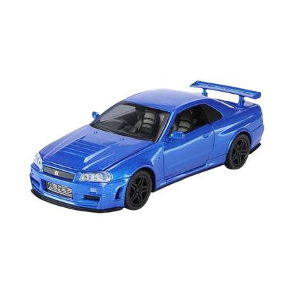 Imagem de Miniatura de Carro Gtr R34 Skyline - Escala 1:32 - Modelo de Liga Metálica para Colecionadores