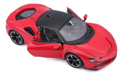 Imagem de Miniatura De Ferro Ferrari Sf90 Stradale 18cm 1/24 Bburago