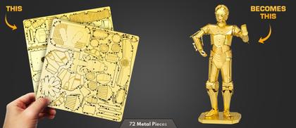 Imagem de Miniatura De Montar Metal Earth Star Wars C-3PO MMS270