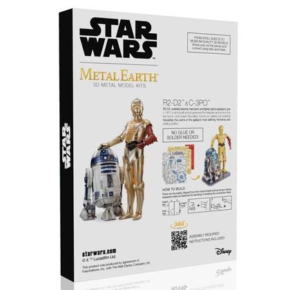 Imagem de Miniatura De Montar Metal Earth Star Wars C-3PO & R2-D2
