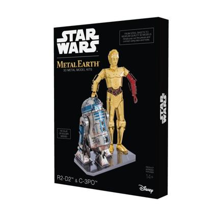 Imagem de Miniatura De Montar Metal Earth Star Wars C-3PO & R2-D2