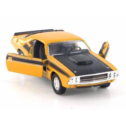 Imagem de Miniatura Dodge Challenger T/A 1970 Welly 1/32 Metal e Fricção Amarelo