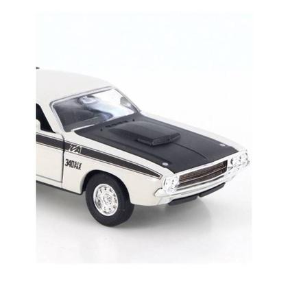 Imagem de Miniatura Dodge Challenger T/A 1970 Welly 1/32 Metal e Fricção Branco