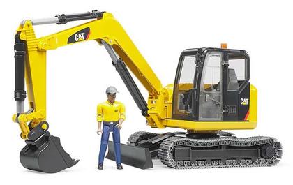 Imagem de Miniatura Escavadeira Cat com Figura operador Bruder 1/16