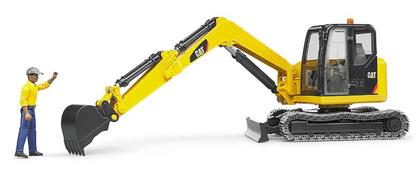 Imagem de Miniatura Escavadeira Cat com Figura operador Bruder 1/16