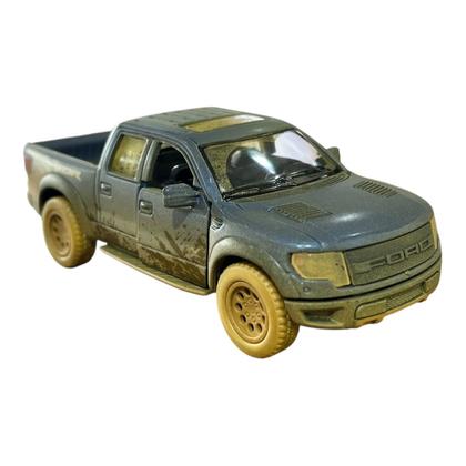 Imagem de Miniatura Ford F150 Raptor Enlamada Azul Kinsmart 1:46