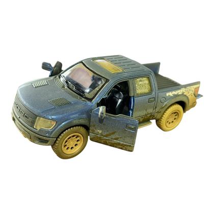 Imagem de Miniatura Ford F150 Raptor Enlamada Azul Kinsmart 1:46