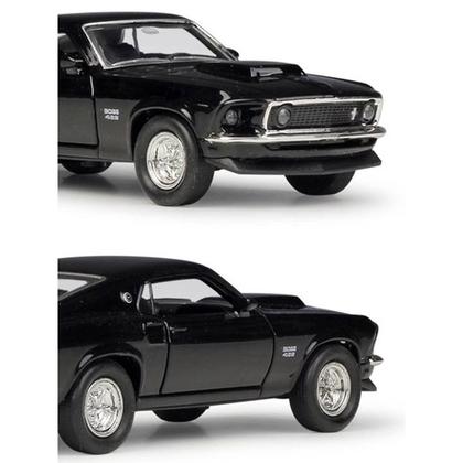Miniatura Ford Mustang 1969 Boss 429 Welly 1/36 Metal e Fricção