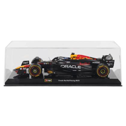 Imagem de Miniatura Fórmula 1 Red Bull RB20 C/ Piloto Max Verstappen 1 2024 e Expositor Acrílico - Bburago - 1:24