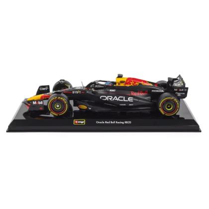 Imagem de Miniatura Fórmula 1 Red Bull RB20 C/ Piloto Max Verstappen 1 2024 e Expositor Acrílico - Bburago - 1:24