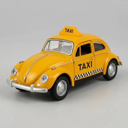 Imagem de Miniatura Fusca Táxi 12cm Colecionável em Metal com Aberturas